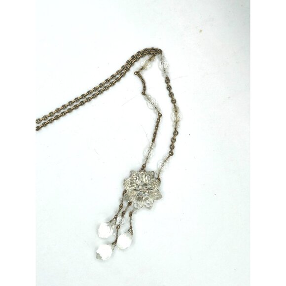 Antique Art Deco Rock Crystal Pendant Necklace – Made in Germany – 1920s - Picture 3 of 8